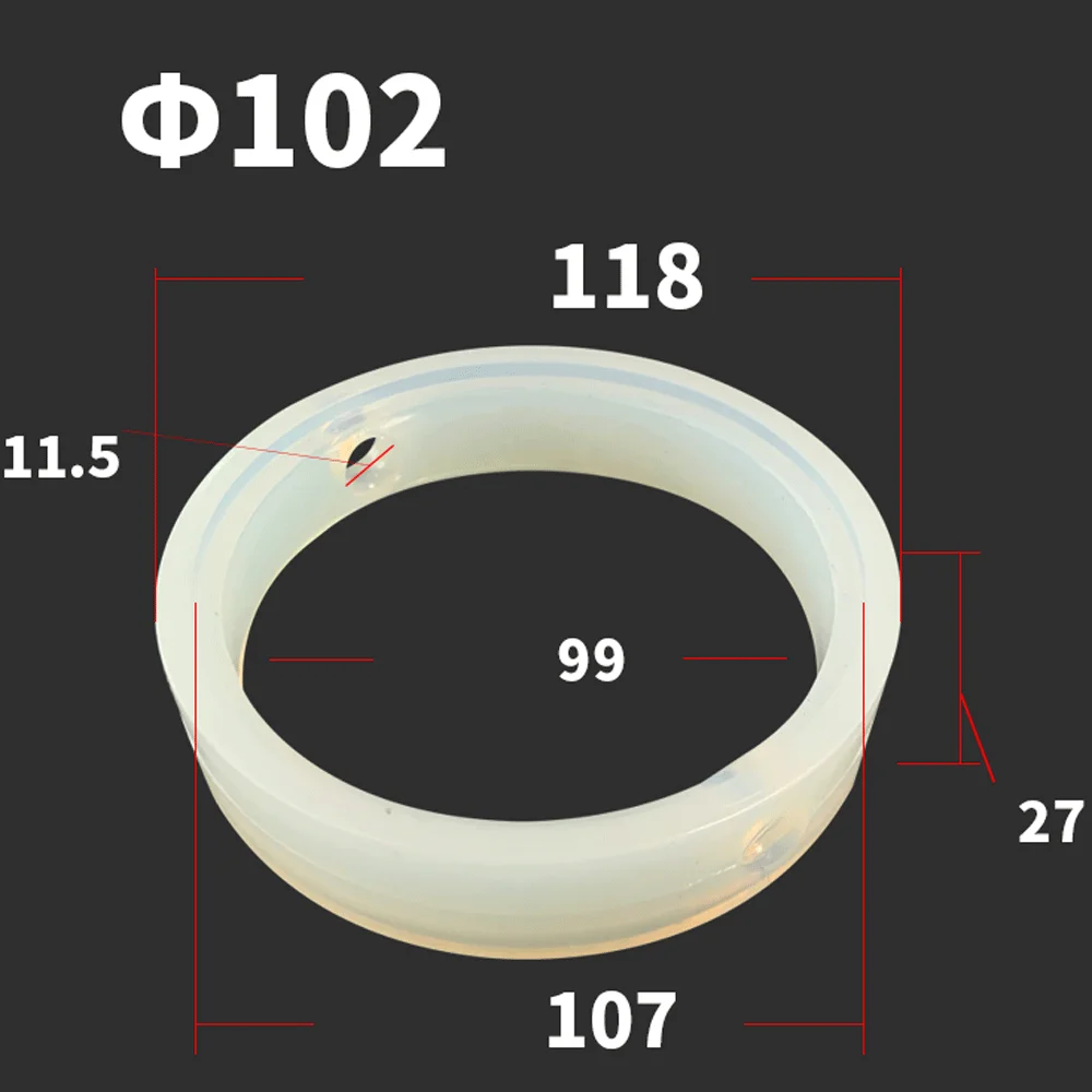 Homebrew Sanitary Food Grade VMQ Silicone Sealing Ring Gasket Seal Replacement For 1.5" -8"Tri Clamp Butterfly Valve: Orange