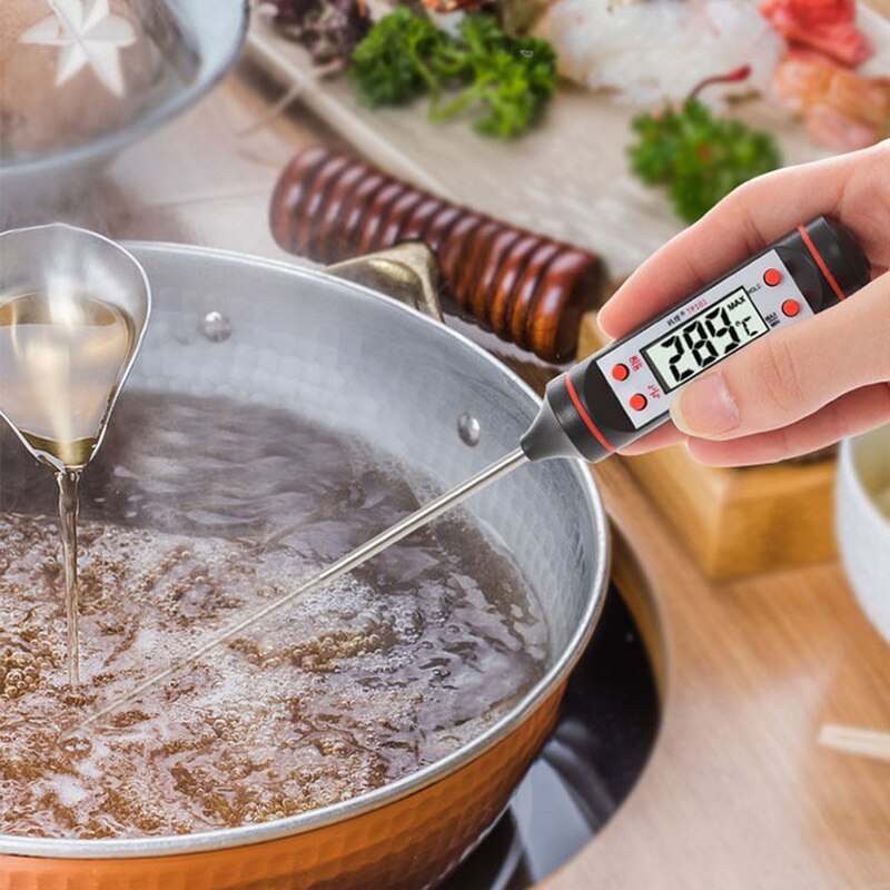 Digital mad termometer lang sonde elektronisk madlavning termometer til kagesuppe bbq kød køkken termometer værktøjer