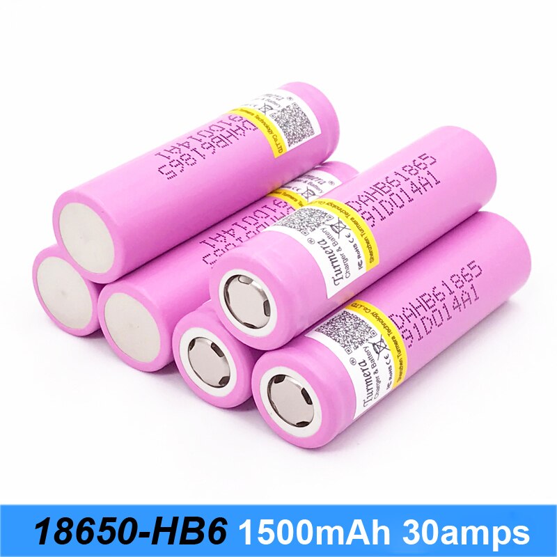 100% originele voor HB6 18650 1500 mah 30A 3.7 V Hoge afvoer oplaadbare Li-Ion batterij met platte top HB6 1500 mah 18650 batterij oc15
