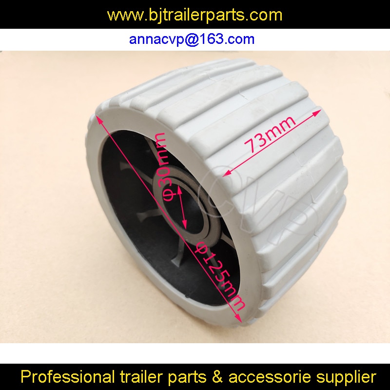 Cvp grå wobble ruller 30mm bore wobble båd trailer ruller trailer dele
