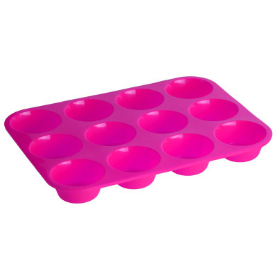 12-Tassen-Silikonform für Muffin, Cupcakes, Backform, antihaftbeschichtet, spülmaschinenfest, mikrowellengeeignet, Silikon-Backform # 1