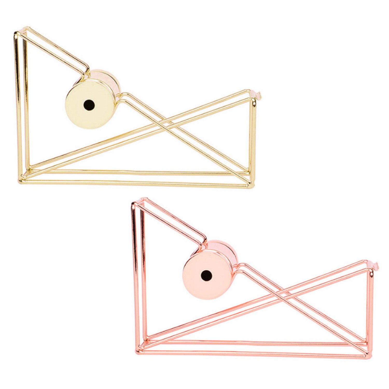 Hollow Metal Wire Tape Holder Cutter Dispenser Stand Holder Rack for Home Office School Stationery Desktop Supplies