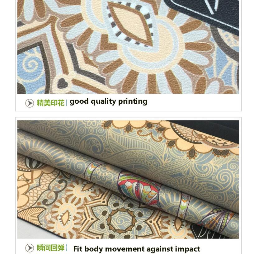 Suede Rubber Yoga Mat - 183x61cm - 3.5mm Thick - Non-slip Fitness Gym Pilates Exercise Pad