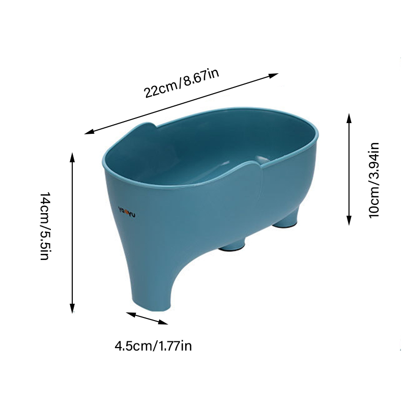 Waschbecken Sieb Elefant Sculpt Übrig gebliebener Abflusskorb Suppe Müllfilter Anti Skid Obst Gemüse Abtropffläche Küchenzubehör
