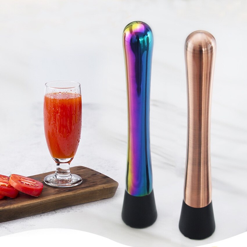 Stainless Steel Crushed Ice Hammer Popsicle Sticks Cocktail Swizzle Stick Multifunction Fruit Muddle Pestle bar accessories