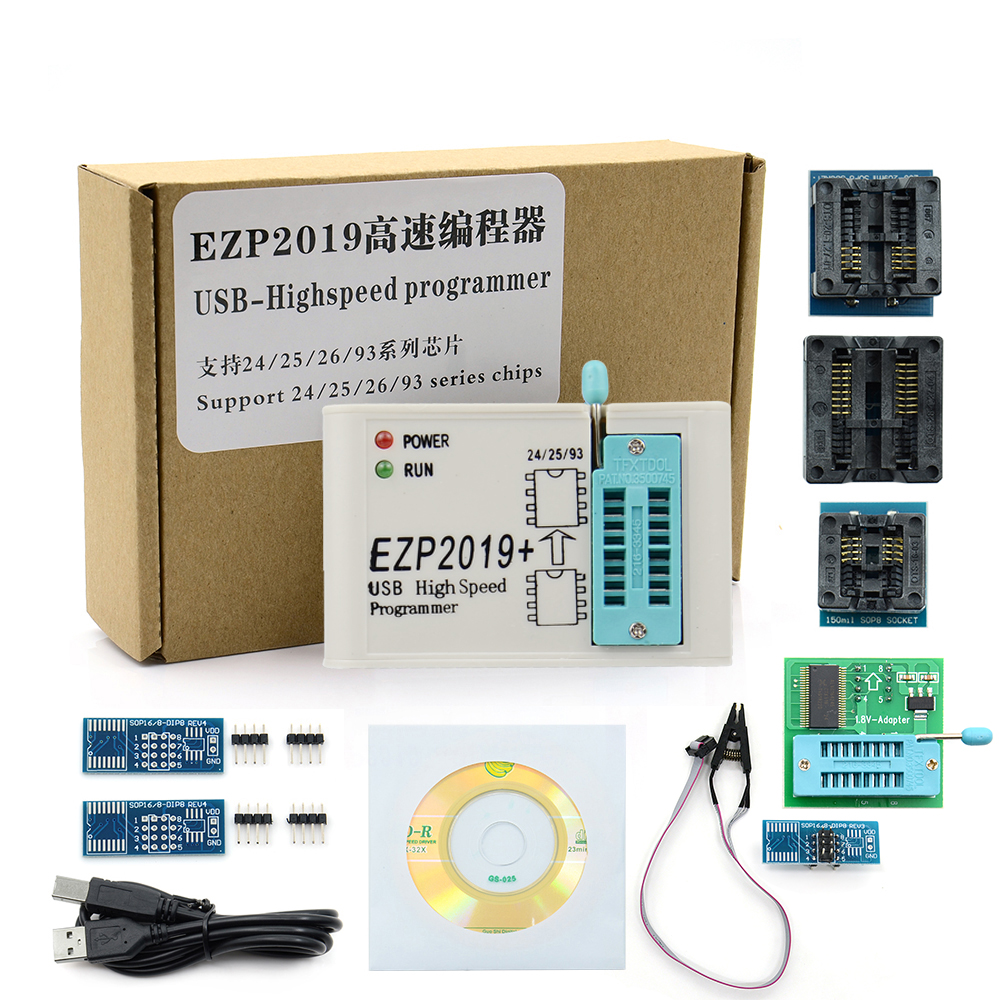 A+++ programmerer ezp 2019 støtte win 7 & win 8 usb høyhastighets programmerer støtte 24/25/26/93 seriebrikker