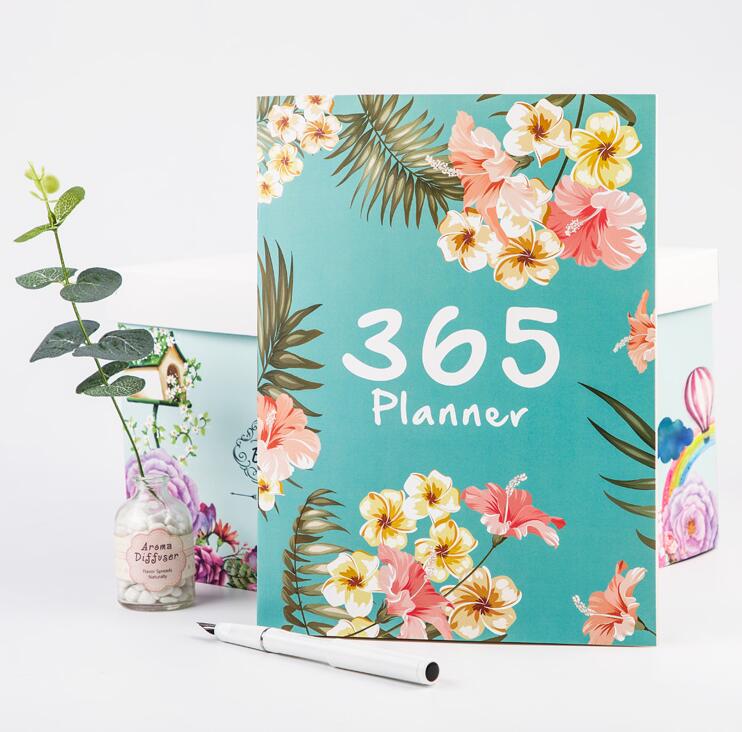 32 pages A4 Monthly Planner Flower Working Daily Planner Office & School Appointment Book
