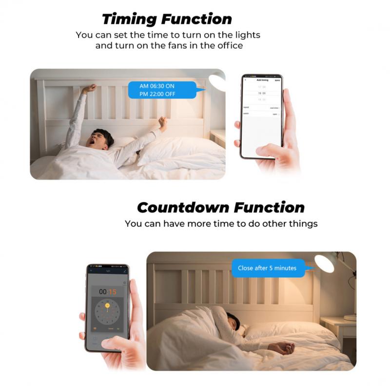 16A MINI Wifi Switch For Tuya Smart Life APP 2-way Control Timer Wireless Switches Automation Compatible With Alexa Google Home