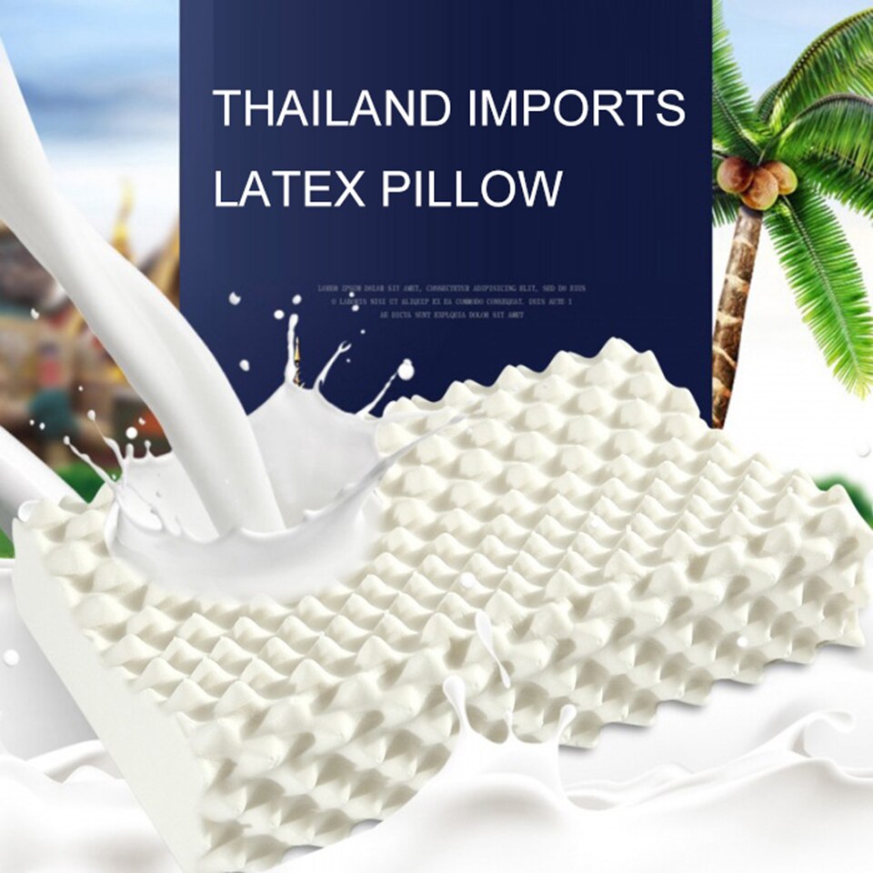 Natuurlijke Latex Kussen Corrigerende Nek Beschermen Bed Kussen Gezondheidszorg Orthopedische Thailand Latex Kussen Kinderen Volwassen Zachte Almohada