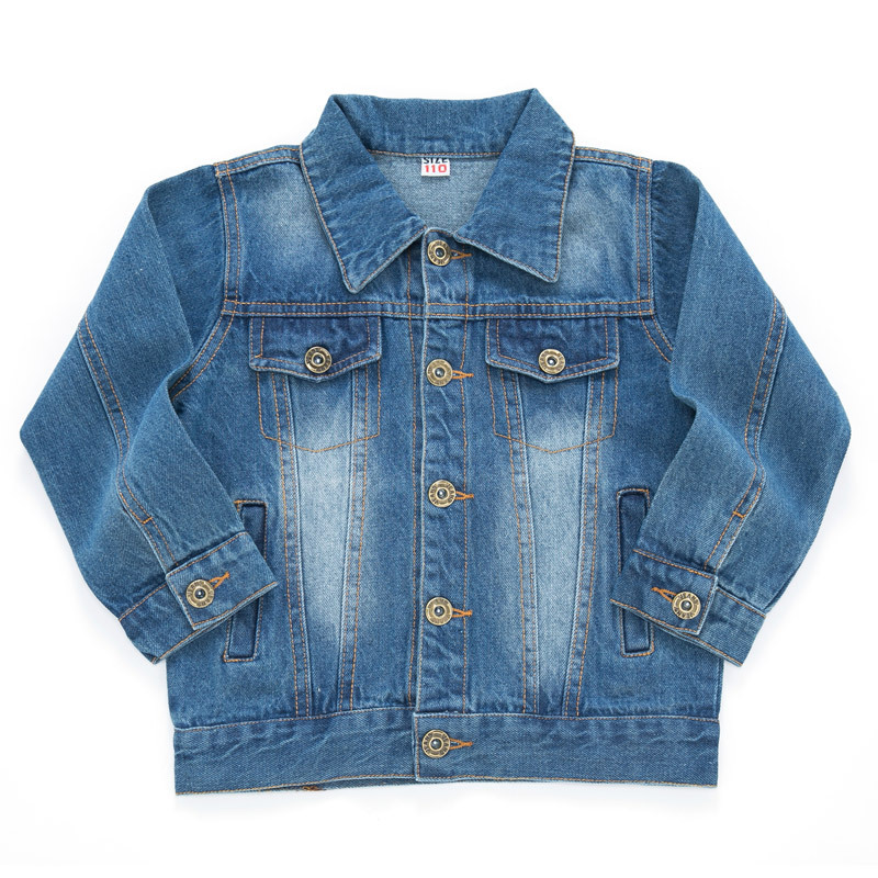 Jeansjas voor Uniseks Kinderen Denim Jassen voor Jongens Meisjes Lange Mouwen Jassen Casual Jurken Lente, B-groen, 5-6 Jaar