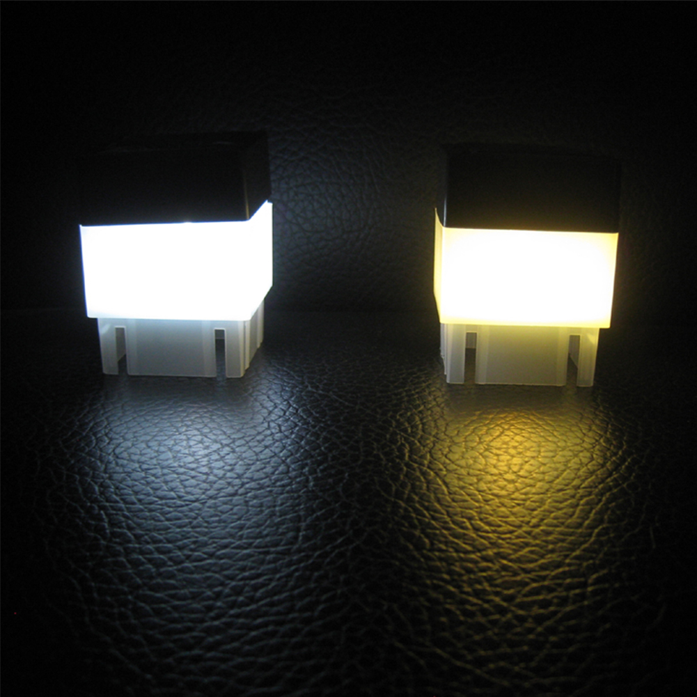 Solor firkantet hegn lys firkantet stolpe lys vandtæt landskabslampe til havehegn væg gårdhave sommerhus dekoration