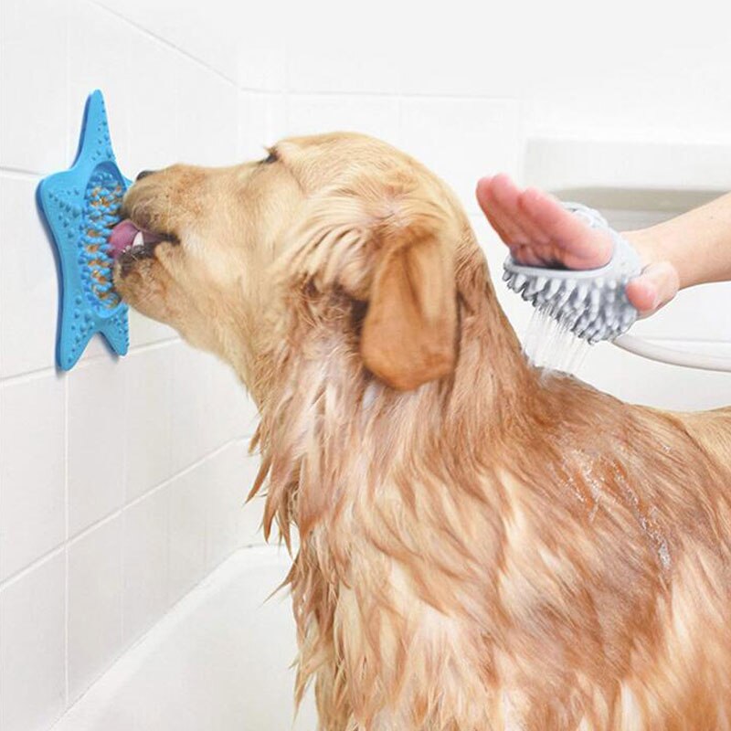 Indukcja robić kąpania psa karma dla psa miska na karmę silikonowa karma dla psa lizać Podkładka miska dla psa mata dozująca