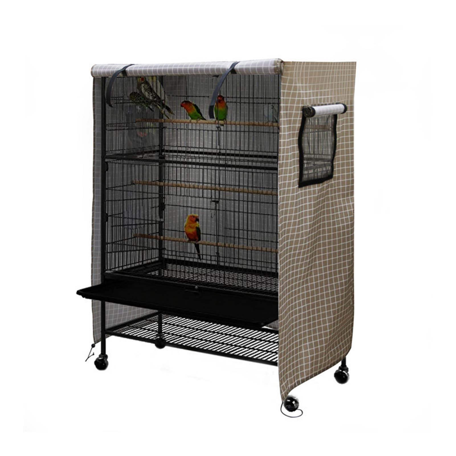 Papegaaien Volière Vogelkooi Cover Goede Nacht Oxford Doek Waterdicht Anti-Uv Vogelkooi Cover Met Mesh Venster Voor Grote Vogelkooi