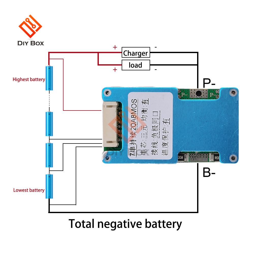 Balanced BMS 7S 24V 15A 20A 25A Lithium 18650 Battery Charge Board Equalizer with NTC Temperature Protection For Ebike/Escooter