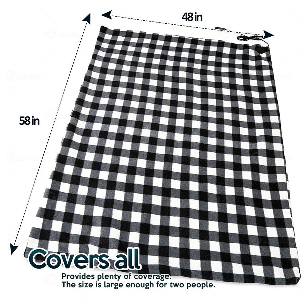 145*100cm 12V Car Electric Blanket Portable Camping Travel Winter Warm Heating Blanket Car Warm Supplies