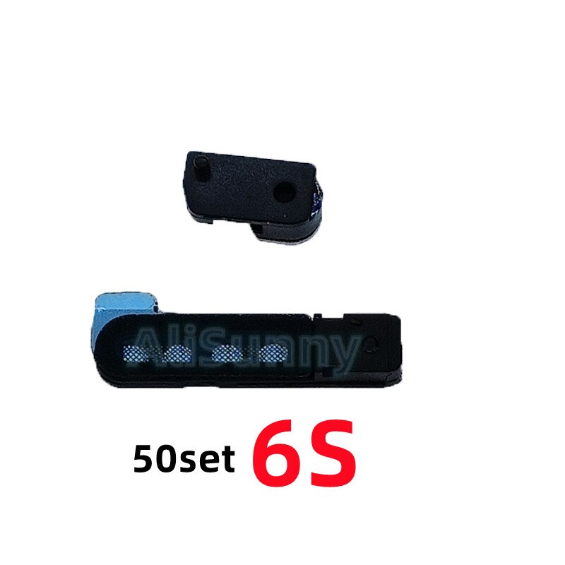 AliSunny 50Set głośnik + Mic Mesh samoprzylepna naklejka na iPhone 6 6S 7 Plus lewa + prawa siatka przeciwkurzowe ucho ekran dotknij klej: 50x for 6S