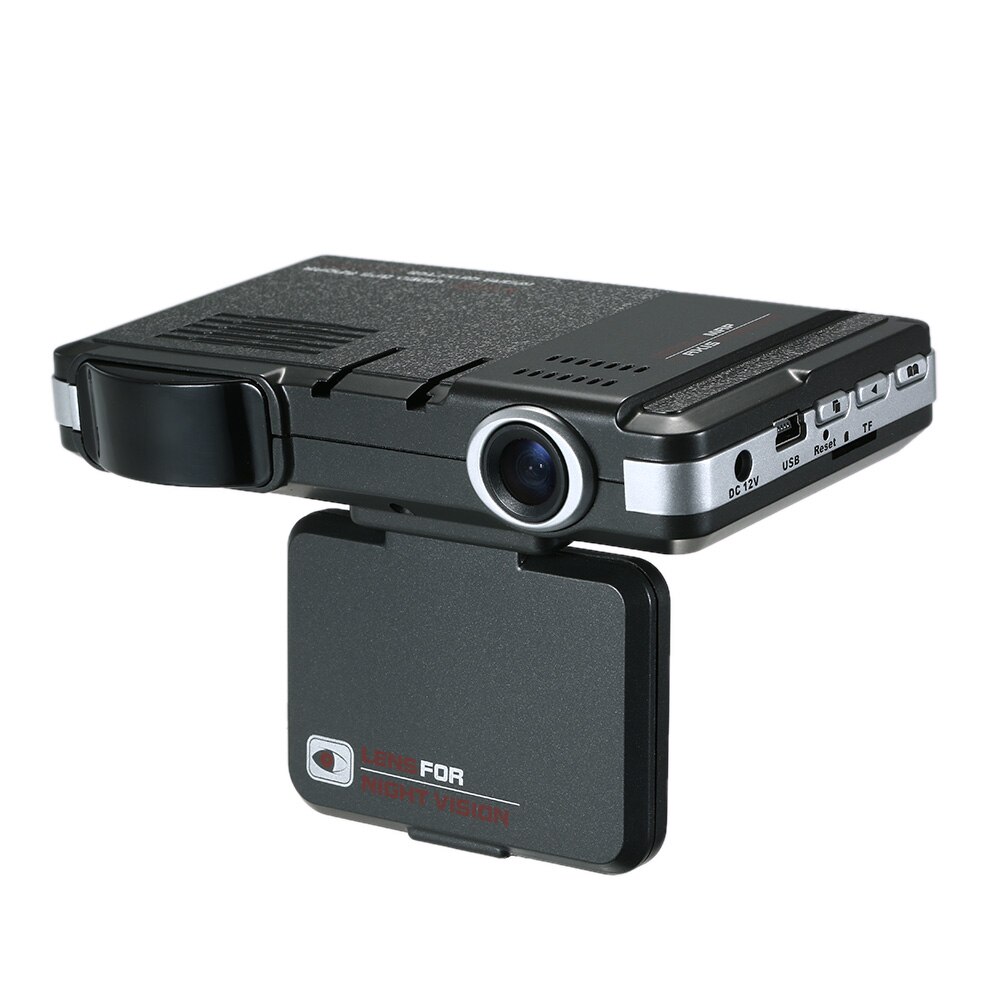 Anti Radar Detector Auto DVR 2 in 1 720 P Dash Cam Radar Speed Detector met Volledige Band Mute Knop Loop Recording G-sensor