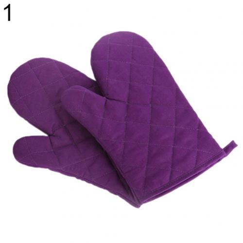 Guanto da forno professionale in cotone resistente al calore protettore da cucina supporto per pentole guanto da cucina forniture da forno: VIOLA