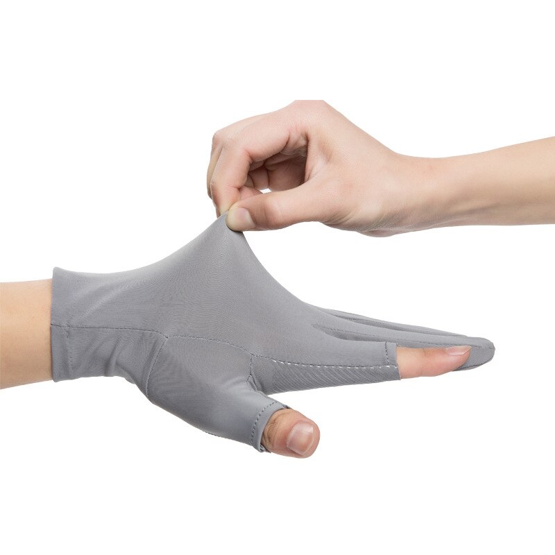 Sommer is silke halvfinger helhandsker kørsel cykling mænd elastisk uv-beskyttelse solcreme skridsikker kvinder to-finger handsker