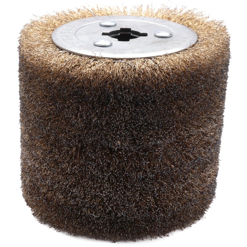 GTBL Wire Brush Wheel Wood Open Paint Polishing Deburring Wheel For Electric Striping Machine