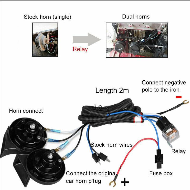 12 v 80a auto claxon relais kabelboom kit voor grille montage blast tone claxons auto accessoires claxon relais kabelboom kit