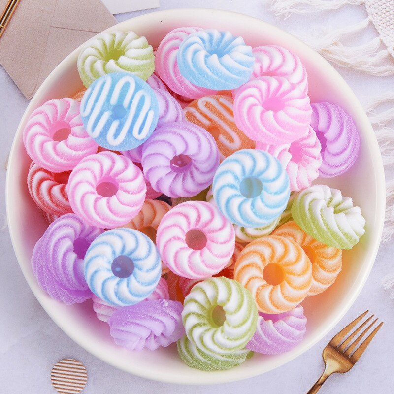 Boxi Kawaii Additives For Slime Cute Donuts Charms Supplies DIY Kit Filler Decor for Fluffy Clear Cloud Slime: E 10pcs