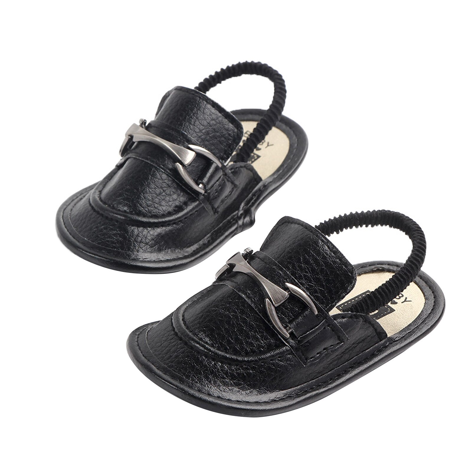 Bebê & roupas infantis bebê meninos meninas sandálias de couro, anti-deslizamento sola macia sapatos planos fechados-dedo do pé da criança primeiros caminhantes