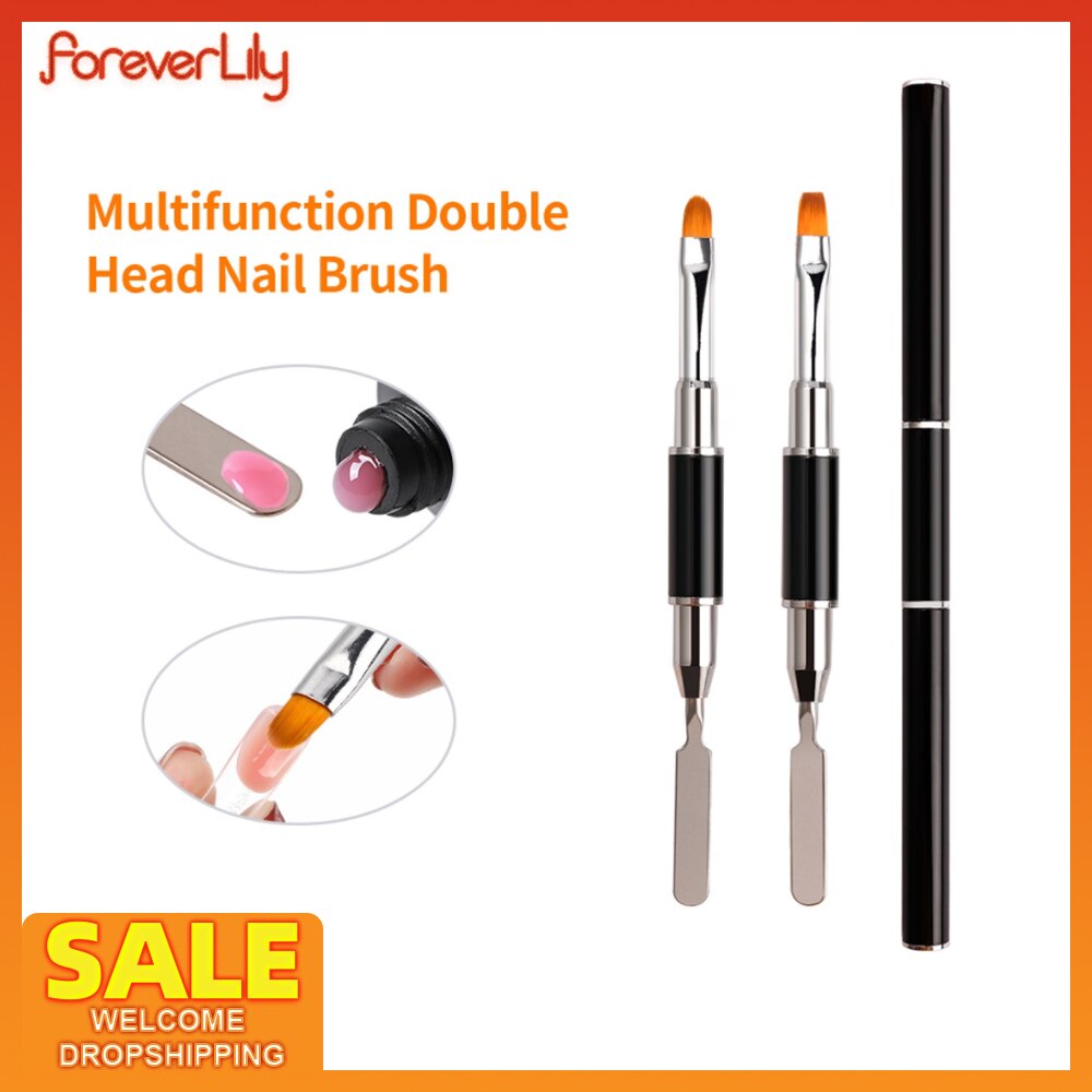 2 em 1 gel uv diy unha arte design caneta acrílico prego falso dicas pintura caneta para salão de beleza