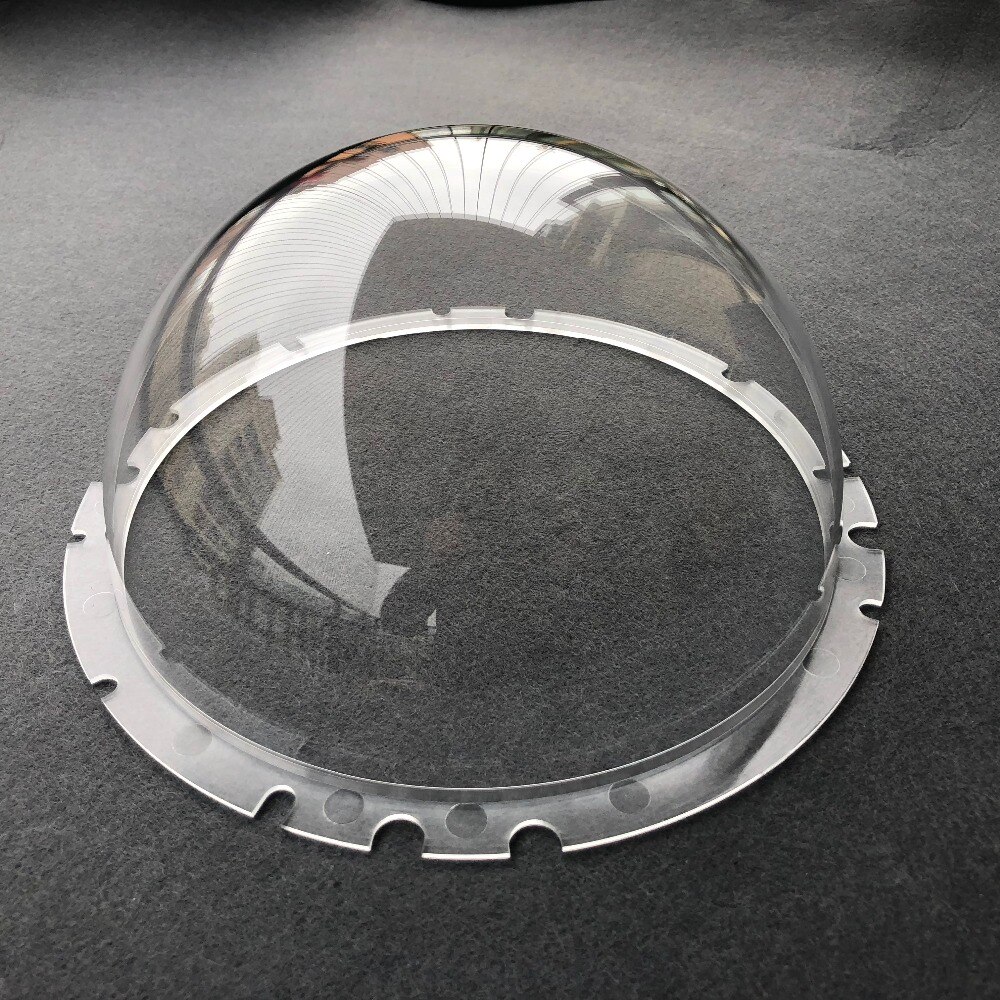 9 Inch Security CCTV Camera Dome Protector Housing Acrylic/PC Crystal Clear Optical Plastic Hemisphere with Pre-Drilled Holes