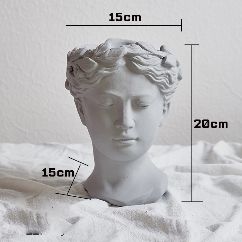 Greske blomstervaser venus gudinne potte blomstervase til dekorasjon vase hode ornament hjem dekor vaser til blomster
