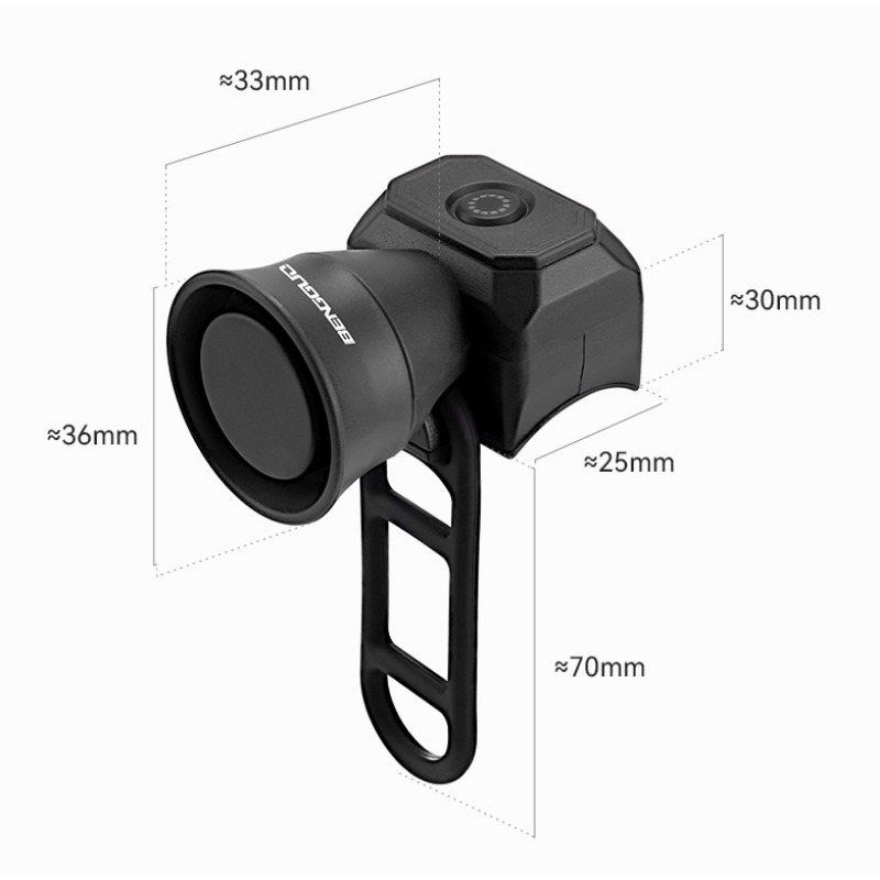 Bocina de bicicleta nueva para bicicleta de montaña, carga USB, timbre electrónico impermeable para bicicleta, equipo de equitación, accesorios para patinete para niños