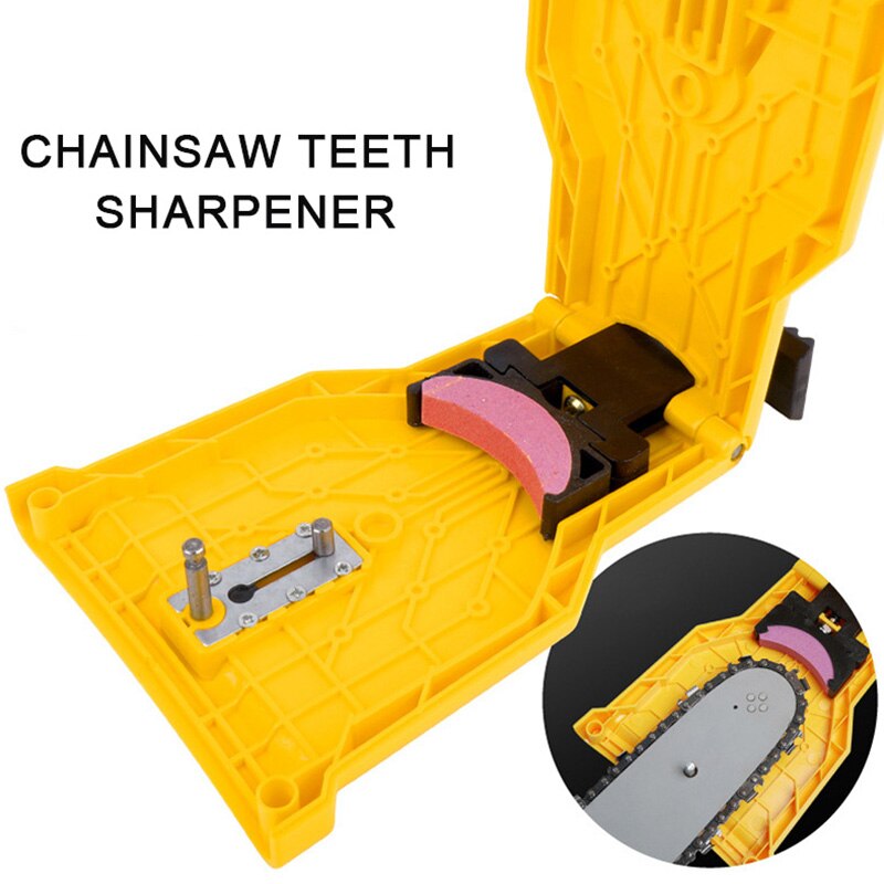 Chainsaw Teeth Sharpener Portable Sharpen Chain Saw Bar-Mount Fast Grinding Sharpening Chainsaw Chain Woodworking Tools