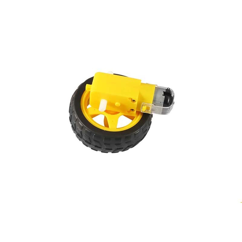 Electric Motor Gearbox Engine For arduino Car Tire Yellow Wheel with Plastic TT Motor 3-6V Dual Shaft Gear Motor TT Magnetic: 1xMotor 1xWheel