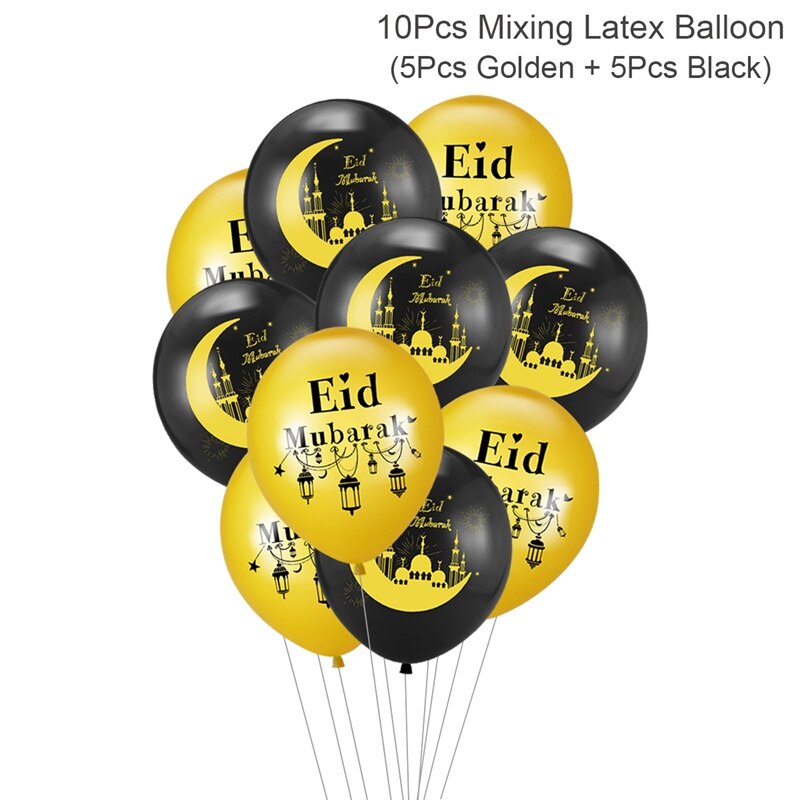 Fengrise Eid Mubarak Ballon Kareem Glücklich Ramadan Dekoration Muslim Islamischen Muslimischen Festival Ballon Ramadan Ballon Hilfe Mubarek: style 17