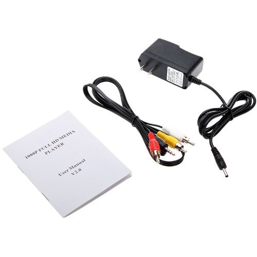 Full HD 1080P Media Player Center RM/RMVB/AVI/MPEG Multi Media Video Player with HDMI YPbPr VGA AV USB SD/MMC Port Remote Contro