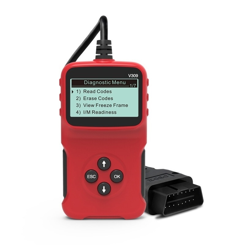 V309 OBD2 OBDII Auto Car Diagnostic Scanner Handheld Car Diagnostic Repair Tool Automotive Erase/Reset Fault Codes Reader