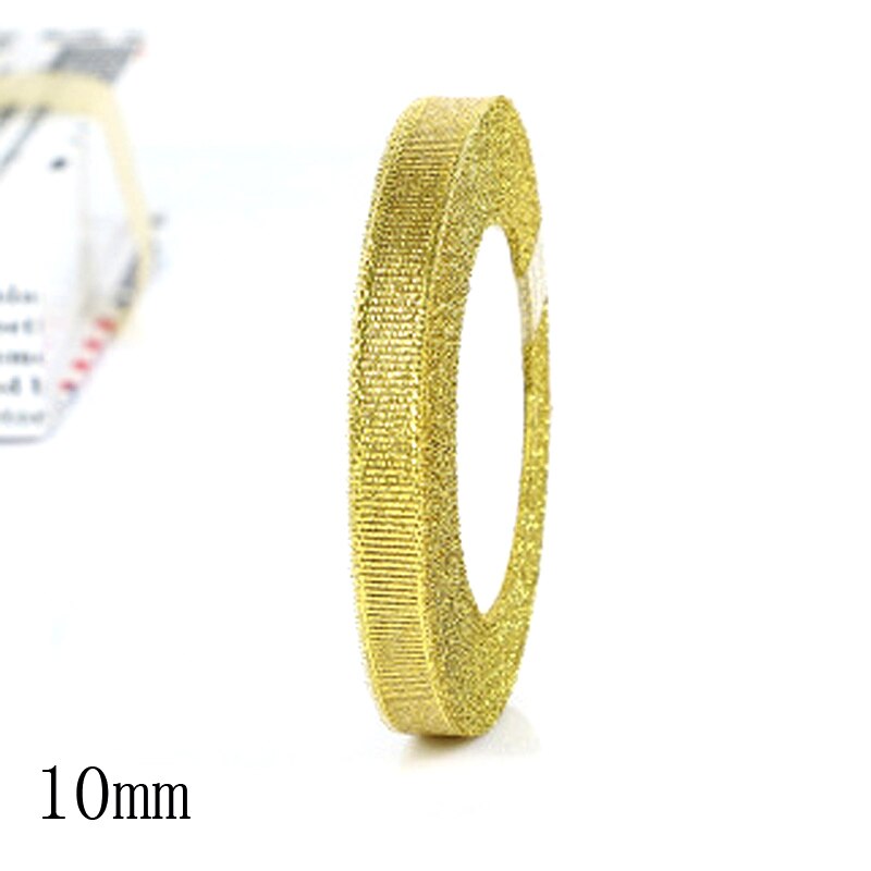 25Yard 22M Handgemaakte Goud Zilver Metallic Glitter Linten Voor DIY Ambachten Naaien Stof Christmas Party Bruiloft Benodigdheden wrap