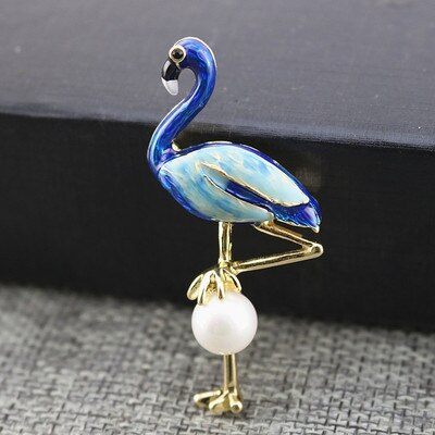 Huanzhi Vintage Druipen Glazuur Zirkoon Parel Abstracte Metalen Animal Broche Voor Vrouwen En Man Kraag Accessoires Sieraden: 16