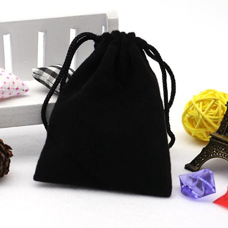 2pcs Dice Bag Dedicated Dice Bag Black Flannel Bag Protection Bag Jewelry Drawstring Package Board Games