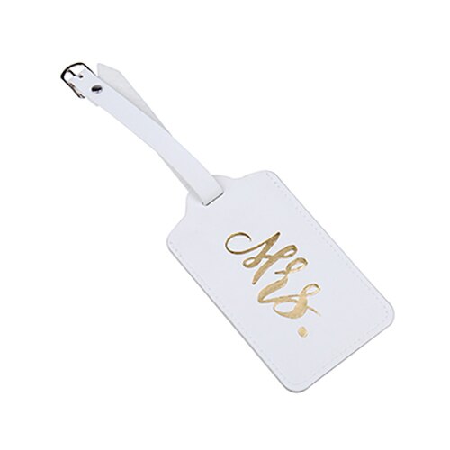 Mr und Mrs Leder Gepäck Tags Nette Bestickt Paare Flitterwochen Reise Tags Hochzeit Braut Dusche: Mrs-B