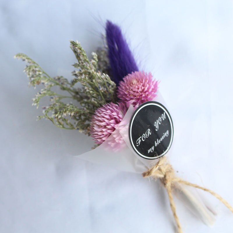 Tørr blomst mini bukett kunstig krystallgress til valentinsdag juledekor gjør jenter fotografering rekvisitt koreansk: A -8