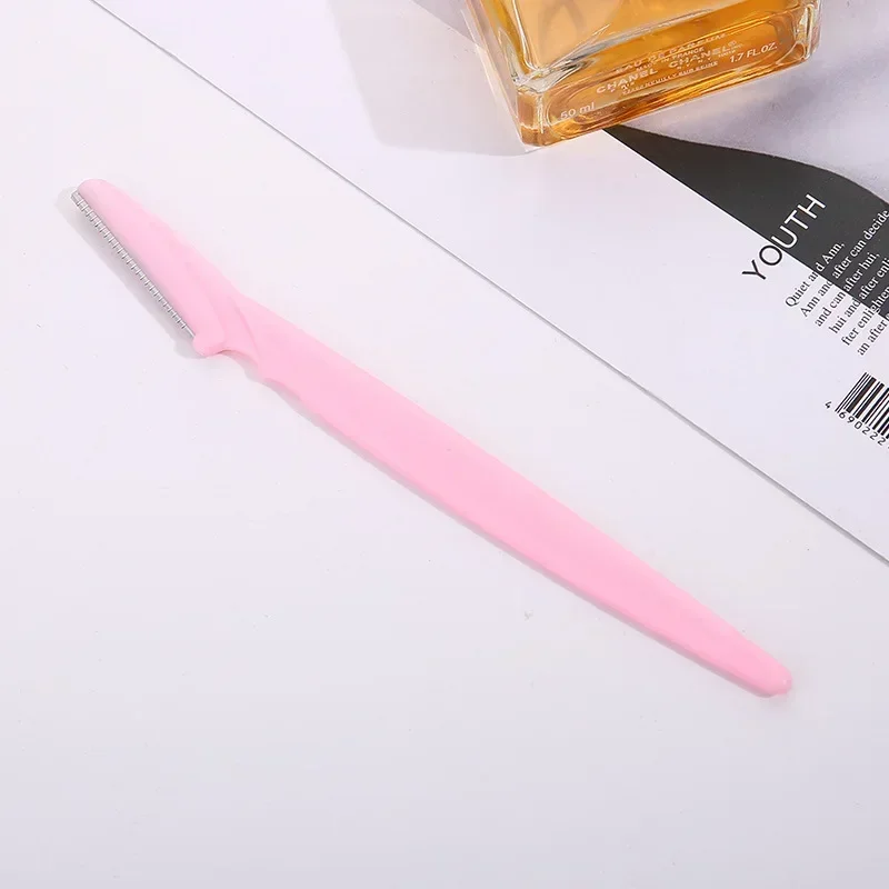 1/3 Uds recortador de cejas afeitadora Facial para mujeres Lade Eye Brow Shaper cara maquinilla de afeitar utensilio para eliminar el vello Facial herramienta cosmética de maquillaje de belleza: Rosa