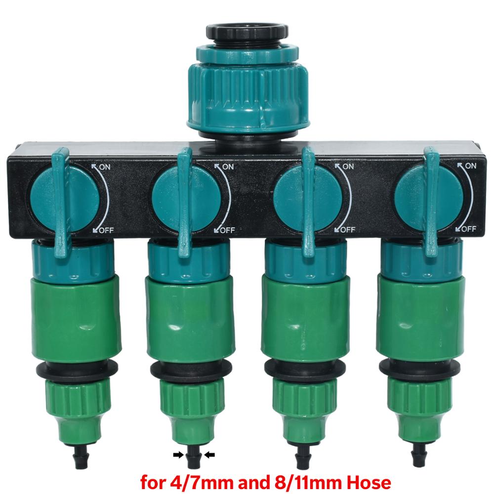 Separador de agua de jardín para invernadero KESLA de 1/2 ''a 3/4'' a 1 ''conector con válvula a 8/11 4/7mm sistema de riego de manguera de PVC