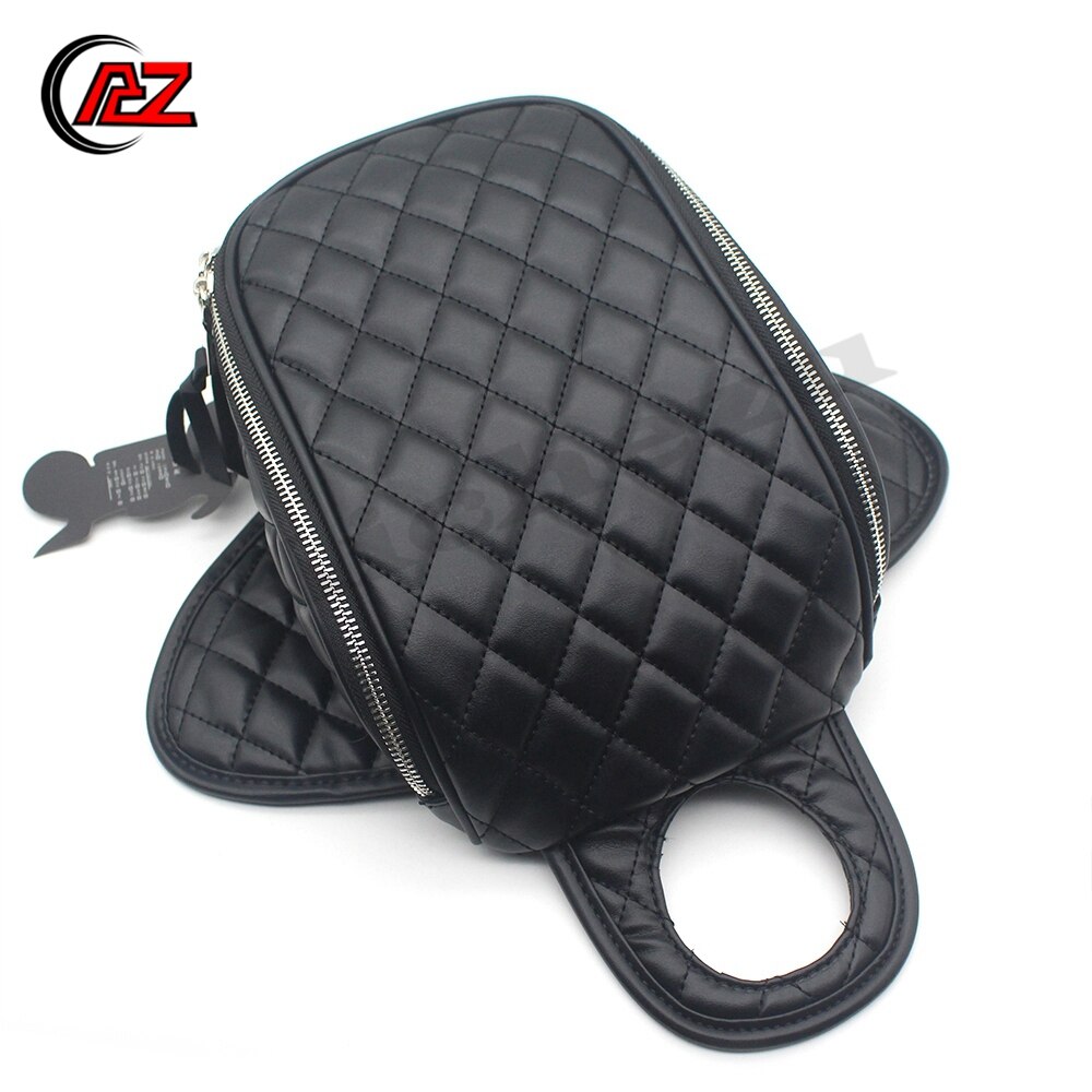 ACZ Waterproof Motorcycle Magnetic Diamond PU Leather Oil Fuel Tank Travel Bag For Harley 883 1200