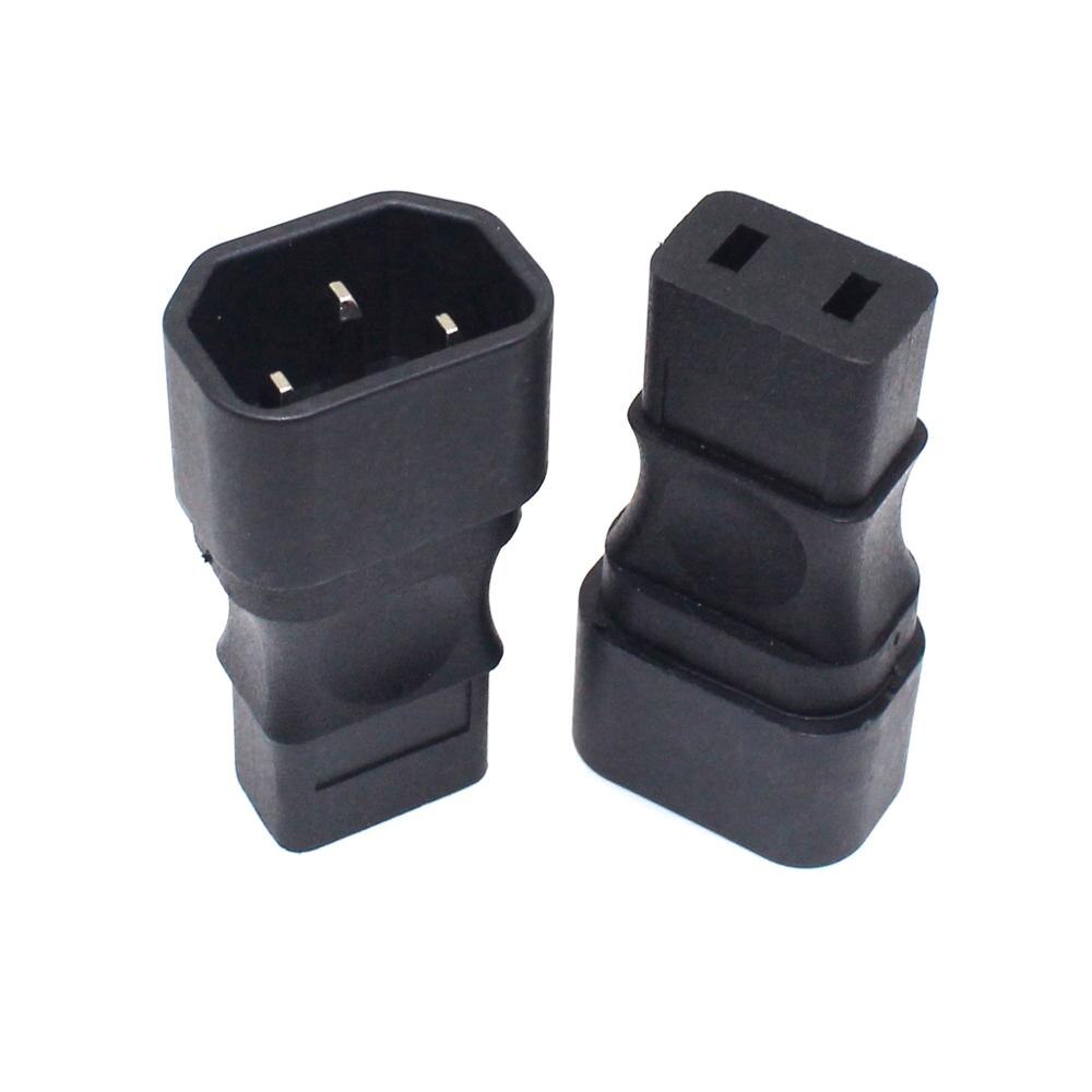 IEC 320 C14 Male to C9 Power Adapter, IEC 3-Prong Male to 2-Prong C9 Replacement Ac Adapter 6A 250V