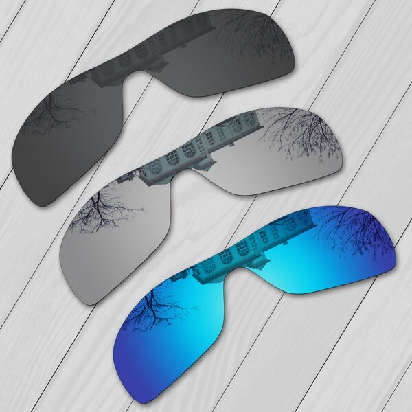 E.O.S Polarized Enhanced Replacement Lenses for Oakley Antix Sunglasses - Multiple Choice: Black-Silver-Blue