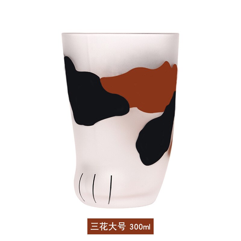 Animal Style Heat-resistant Glass Cat Paw Cup Foot Cup Wine Milk Cup Cat Leg Cute Water Coffee Mug Unleaded Drinkware 230-300ML: A 300ML