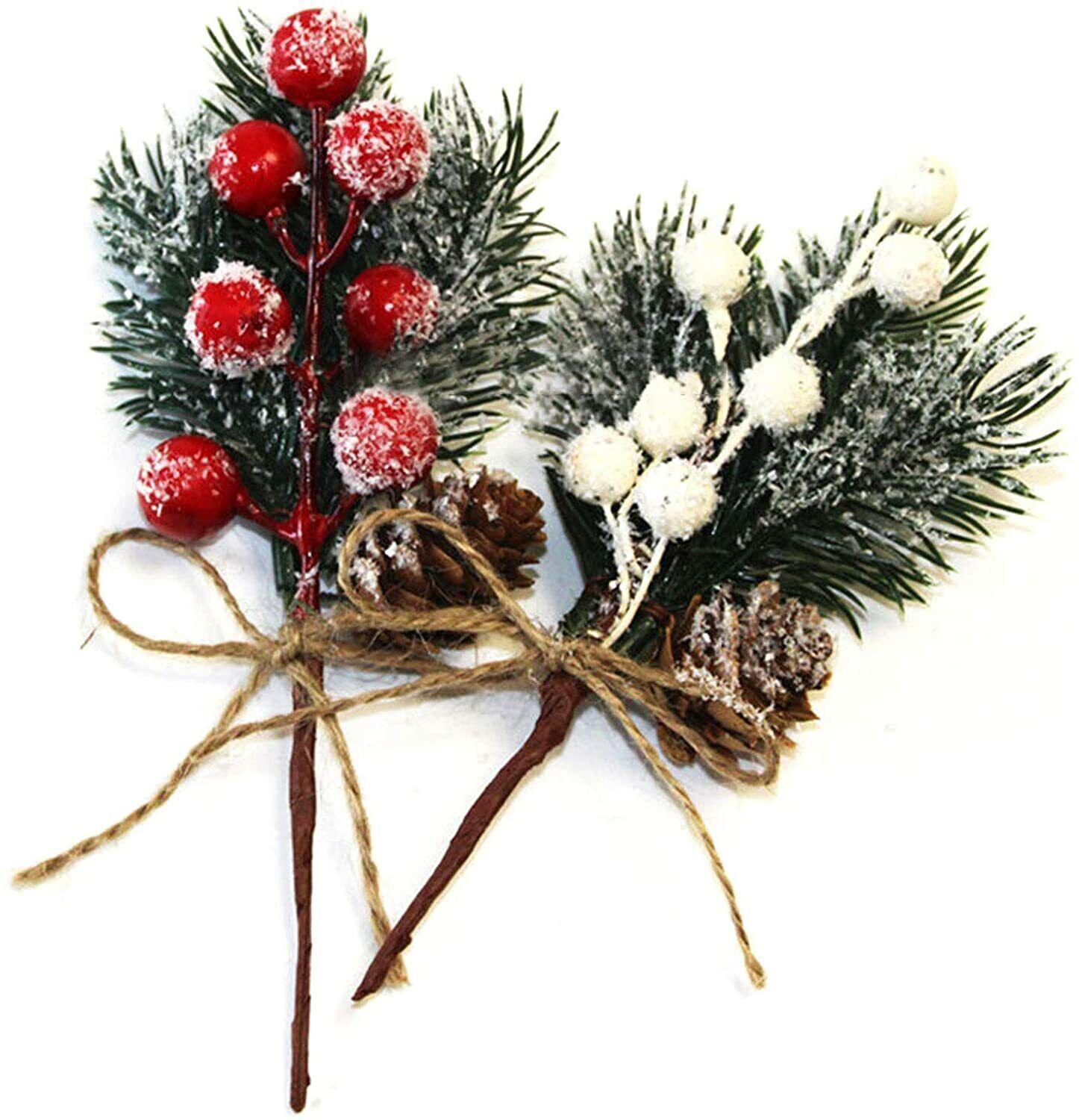 Kerstbessen Kunstmatige Dennenappel Kerstversiering Simulatie Nep Bloem Dennenboom Tak Diy Home Party Bruiloft Decor