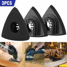 3Pcs Hook And Loop Oscillating Tool Sanding Pads Quick Release Triangular Multi Tools For Bosch Craftsman Dewalt Fein
