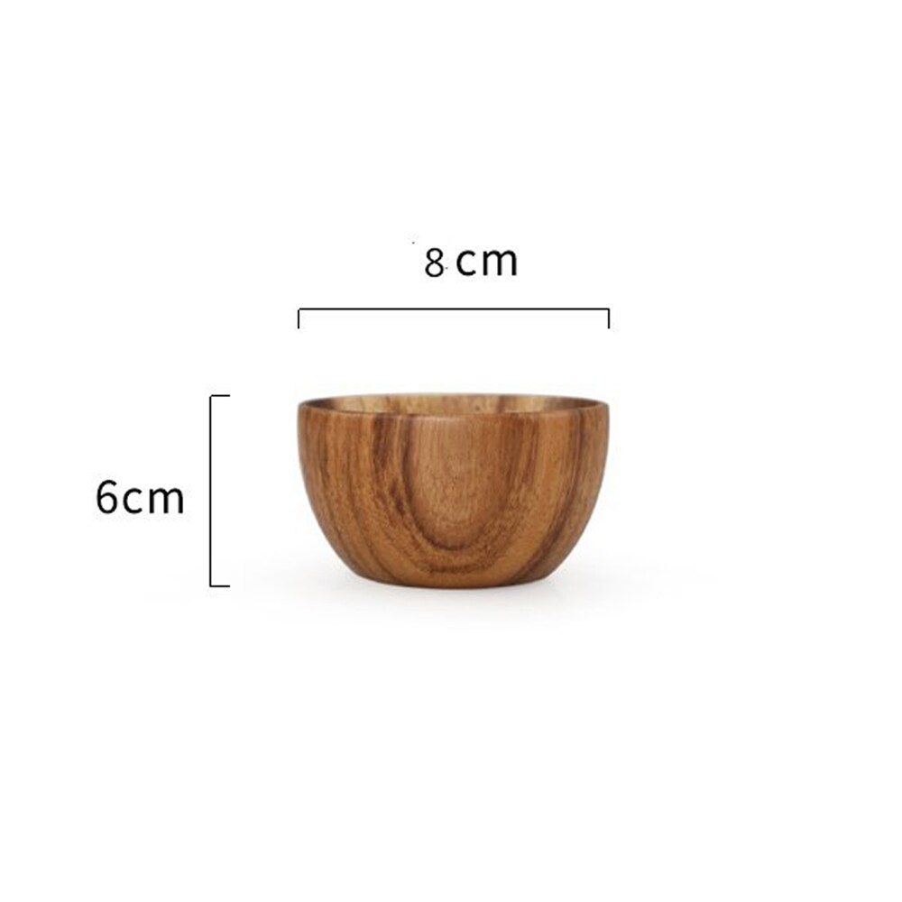 Japanese Style Wooden Bowl Natural Wood Bowl Tableware For Kitchen Item Utensils Good Product Dining food Home Dinnerware: 8cm